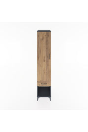 Hyperion Dolap 5 Raflı Tek Çekmeceli Tek Kapaklı 44x44x221 Antrasit-Çam