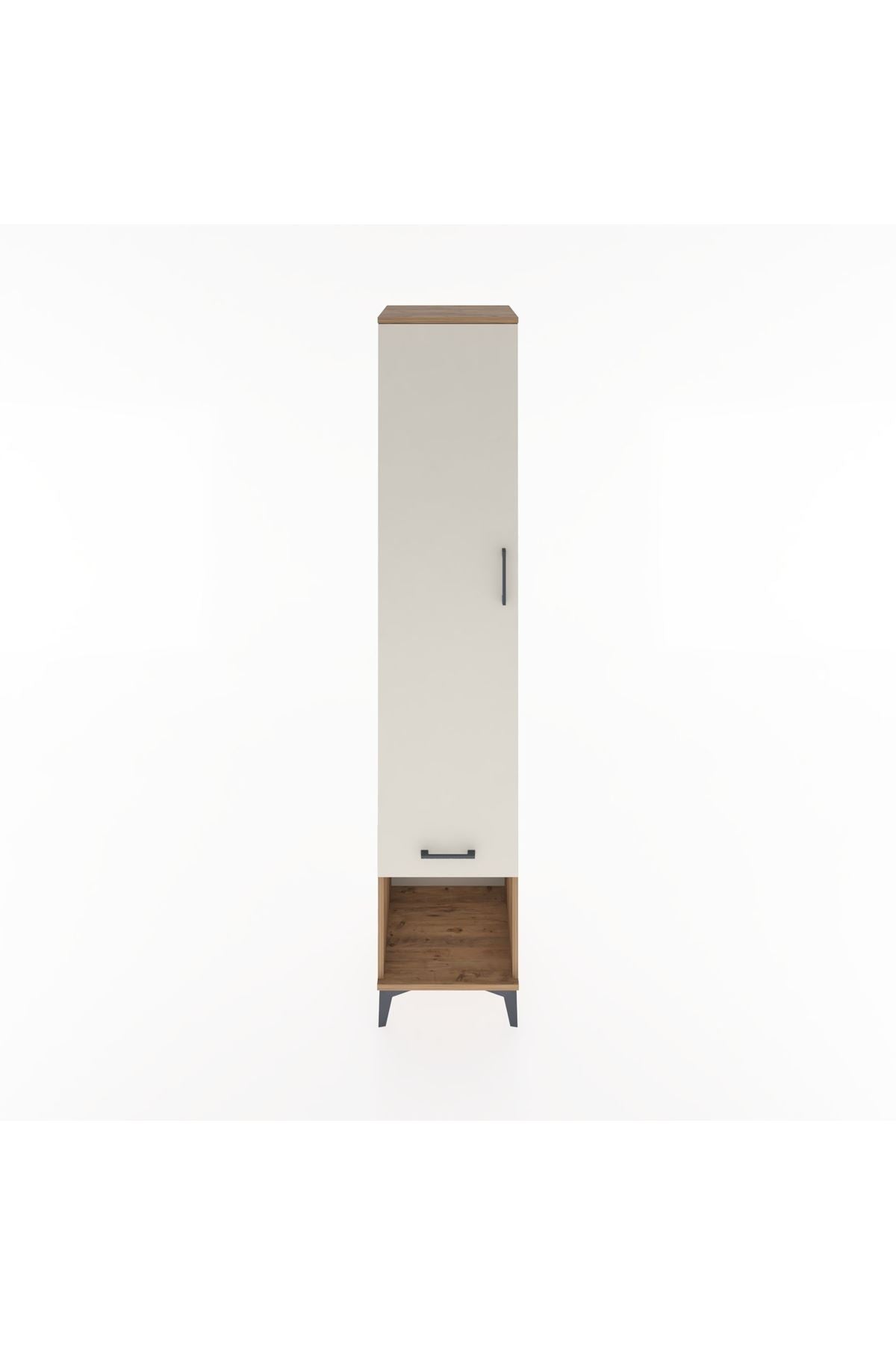 Hyperion Dolap 5 Raflı Tek Çekmeceli Tek Kapaklı 44x44x221 Çam-Aytaşı