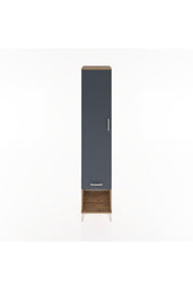 Hyperion Dolap 5 Raflı Tek Çekmeceli Tek Kapaklı 44x44x221 Çam-Antrasit