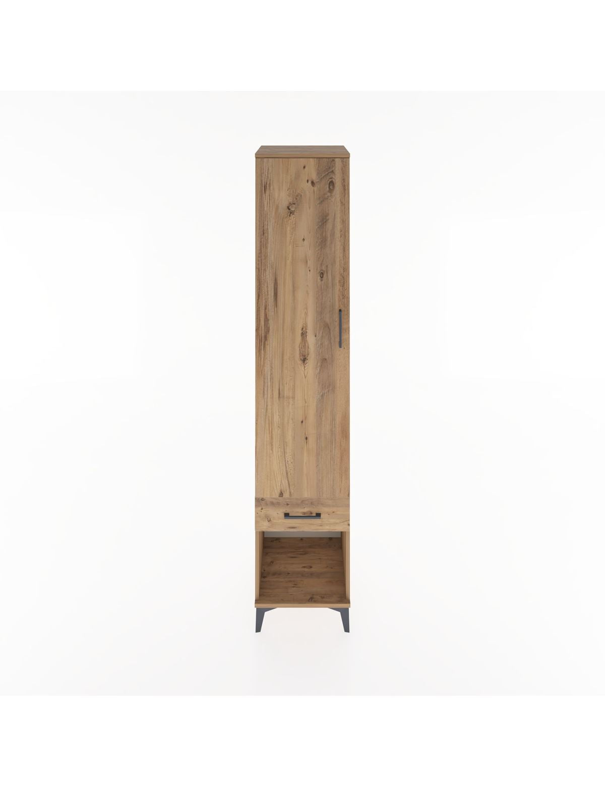 Hyperion Dolap 5 Raflı Tek Çekmeceli Tek Kapaklı 44x44x221 Çam-Çam