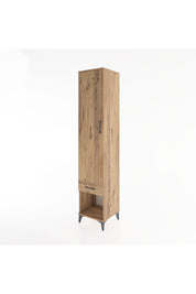 Hyperion Dolap 5 Raflı Tek Çekmeceli Tek Kapaklı 44x44x221 Çam-Çam