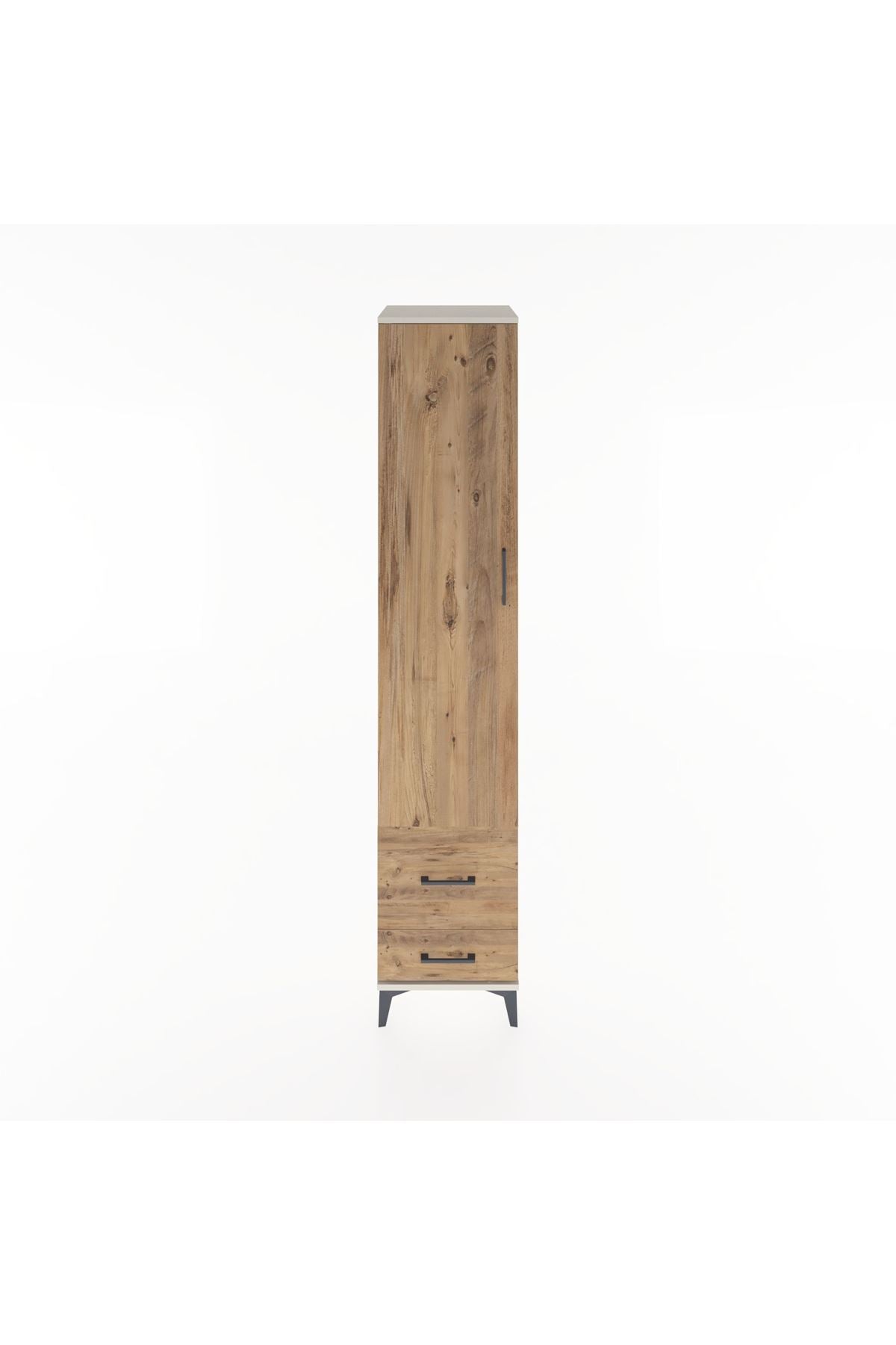 Hyperion Dolap 3 Raflı 2 Çekmeceli Tek Askılı 44x44x221 Aytaşı-Çam