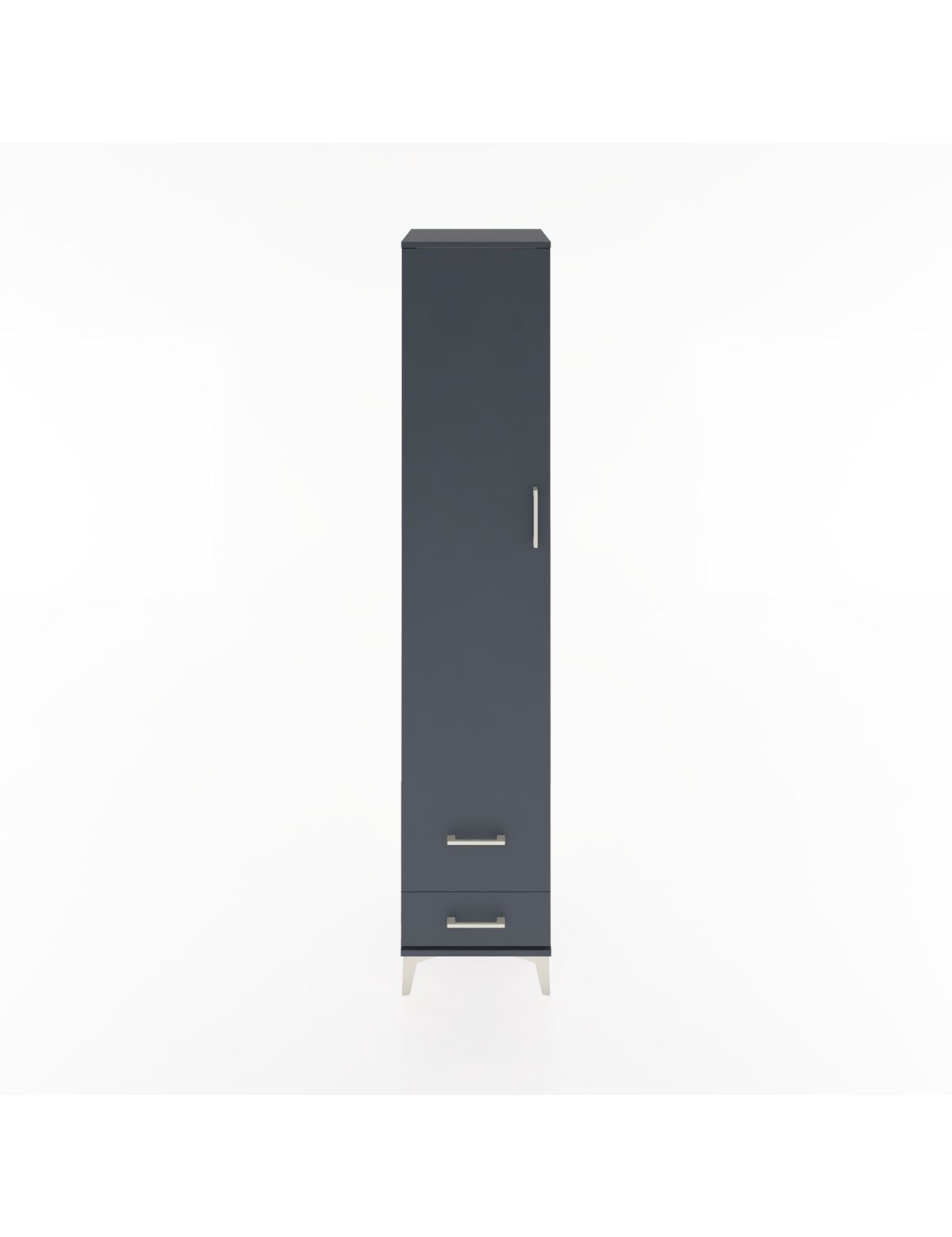 Hyperion Dolap 3 Raflı 2 Çekmeceli Tek Askılı 44x44x221 Antrasit-Antrasit