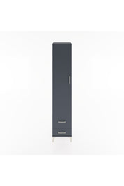 Hyperion Dolap 3 Raflı 2 Çekmeceli Tek Askılı 44x44x221 Antrasit-Antrasit