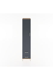 Hyperion Dolap 3 Raflı 2 Çekmeceli Tek Askılı 44x44x221 Çam-Antrasit