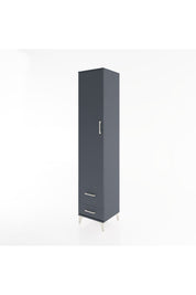 Hyperion Dolap 5 Raflı 2 Çekmeceli Tek Kapaklı 44x44x221 Antrasit-Antrasit