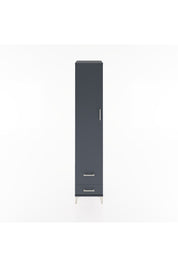 Hyperion Dolap 5 Raflı 2 Çekmeceli Tek Kapaklı 44x44x221 Antrasit-Antrasit