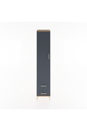 Hyperion Dolap 5 Raflı 2 Çekmeceli Tek Kapaklı 44x44x221 Çam-Antrasit