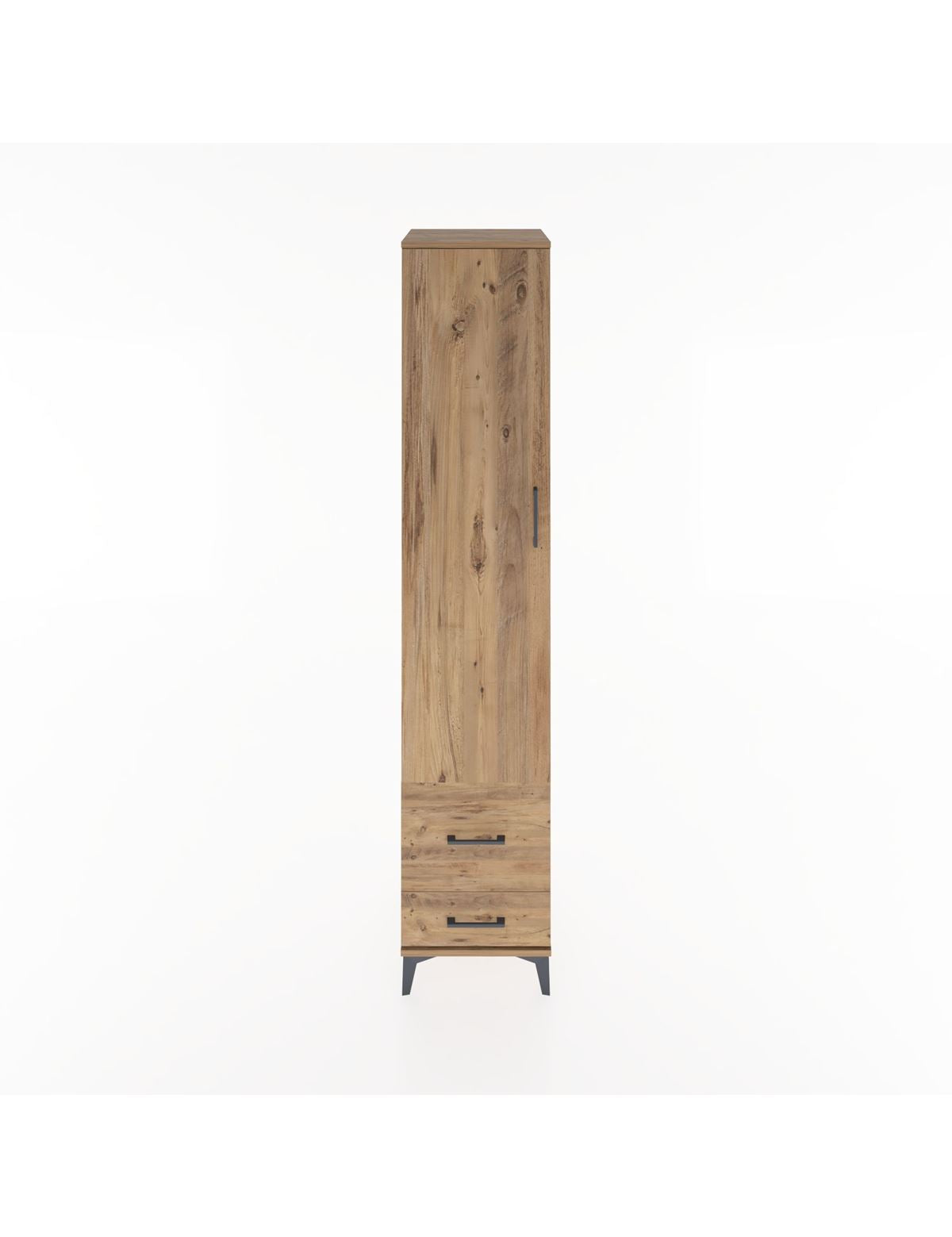 Hyperion Dolap 5 Raflı 2 Çekmeceli Tek Kapaklı 44x44x221 Çam-Çam