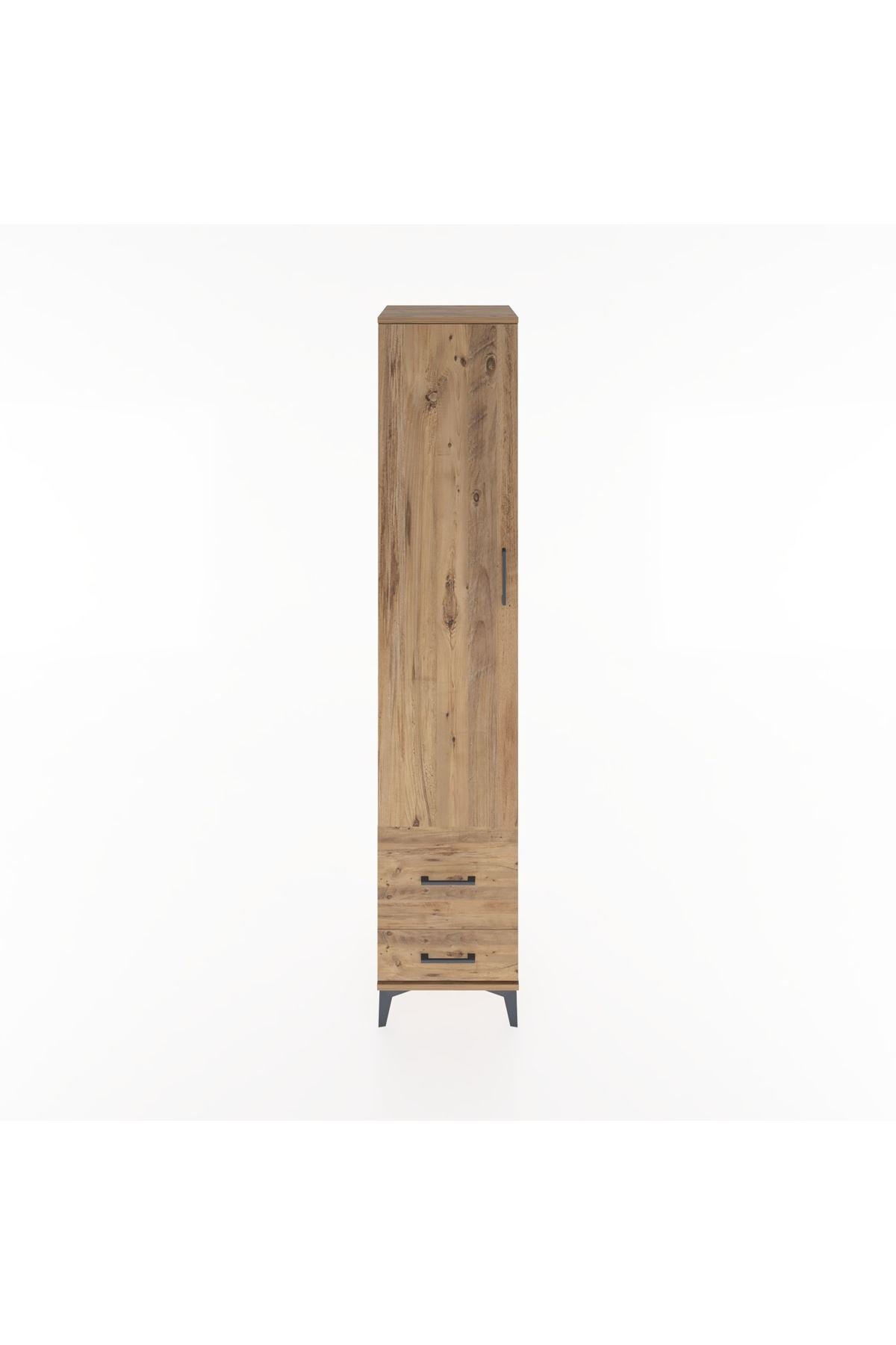 Hyperion Dolap 5 Raflı 2 Çekmeceli Tek Kapaklı 44x44x221 Çam-Çam