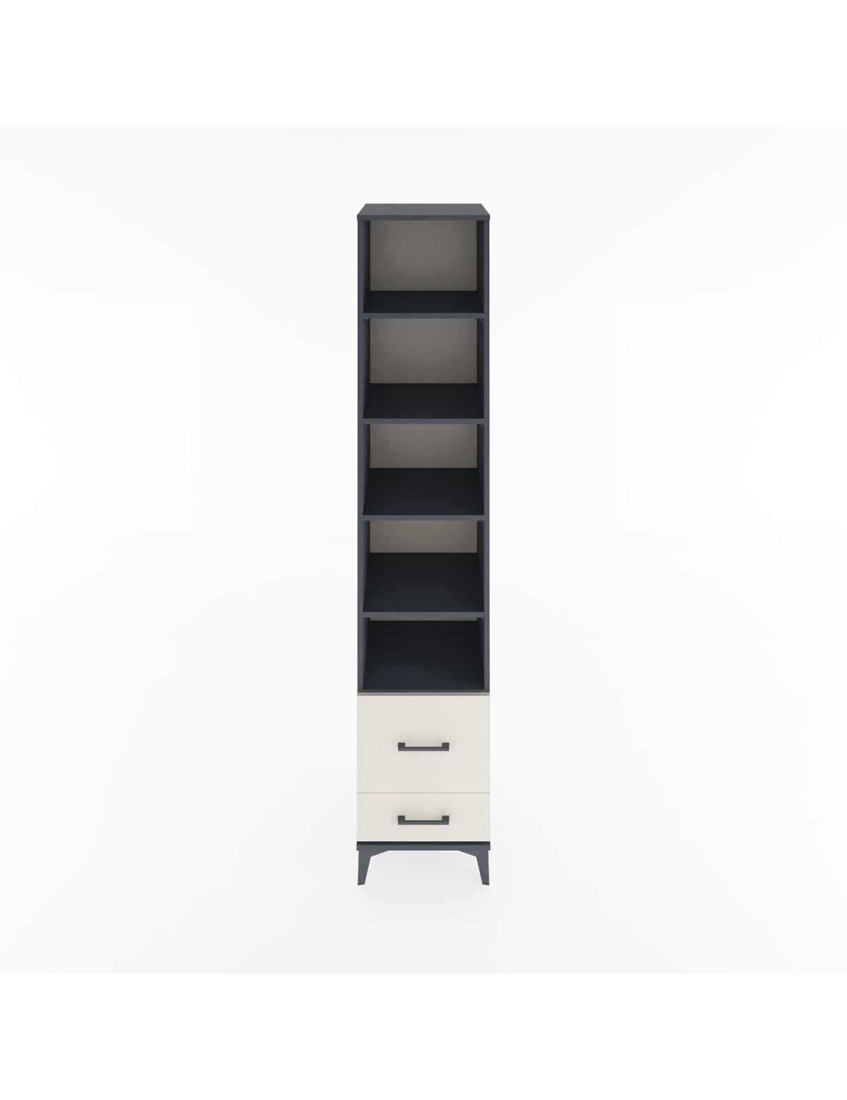 Hyperion Dolap 5 Raflı 2 Çekmeceli 44x44x221 Antrasit-Aytaşı