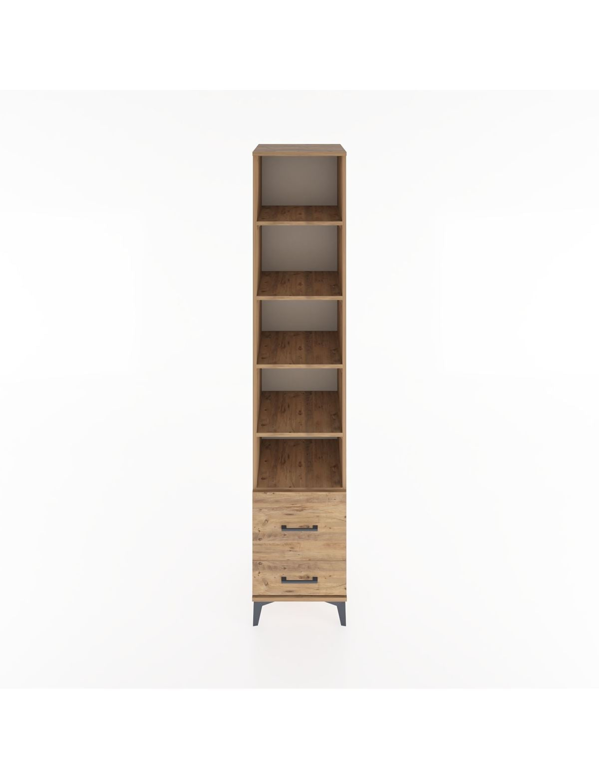 Hyperion Dolap 5 Raflı 2 Çekmeceli 44x44x221 Çam-Çam