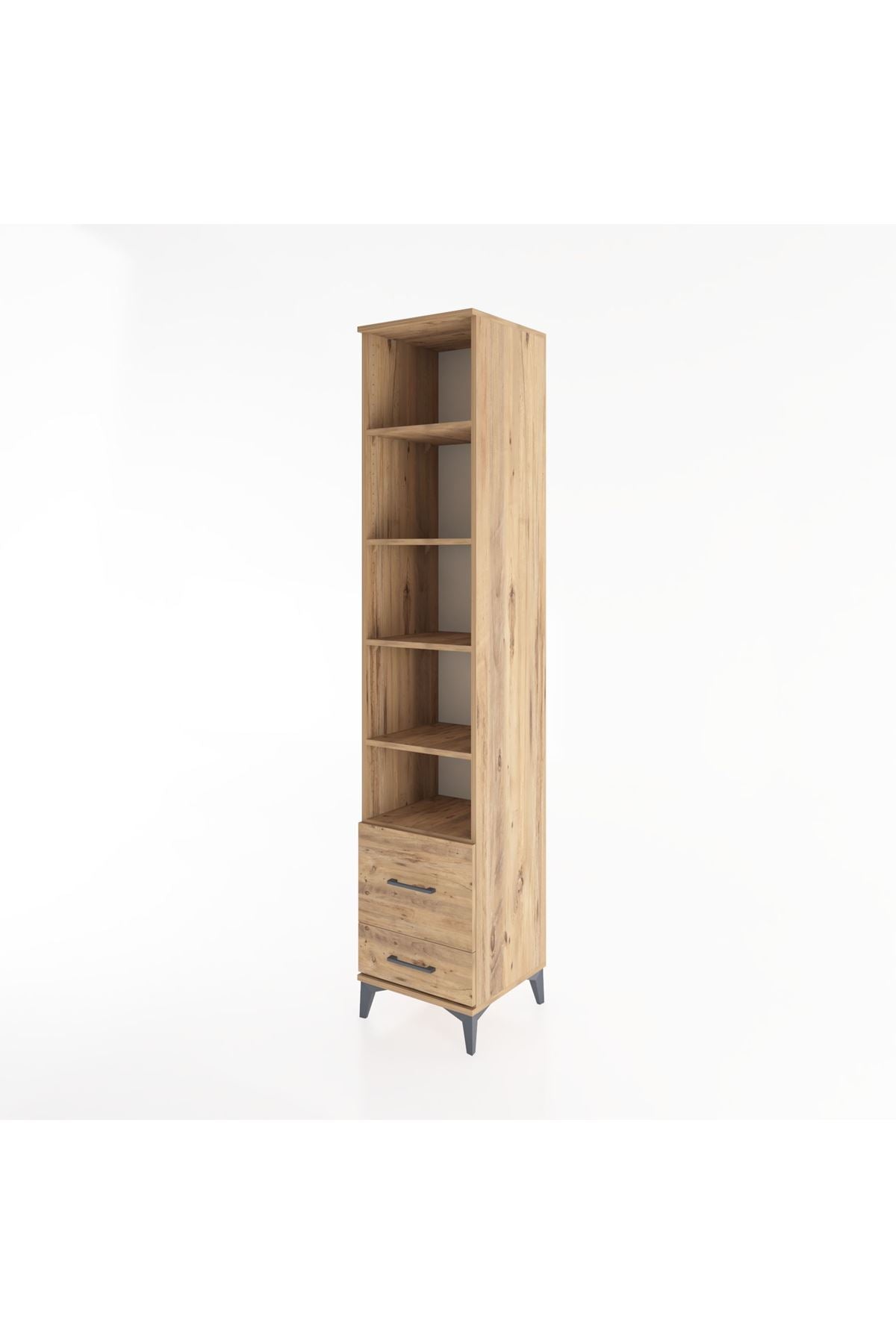 Hyperion Dolap 5 Raflı 2 Çekmeceli 44x44x221 Çam-Çam