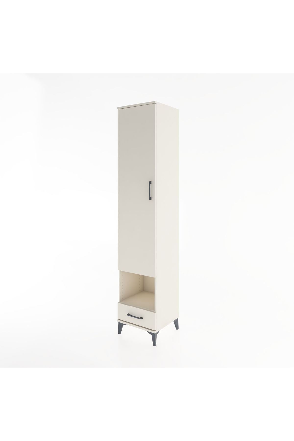 Hyperion Dolap 4 Raflı Tek Çekmeceli Tek Askılı 44x44x221 Aytaşı-Aytaşı