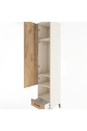 Hyperion Dolap 4 Raflı Tek Çekmeceli Tek Askılı 44x44x221 Aytaşı-Çam