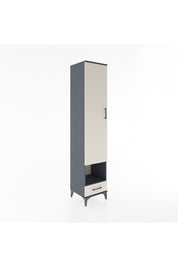 Hyperion Dolap 4 Raflı Tek Çekmeceli Tek Askılı 44x44x221 Antrasit-Aytaşı