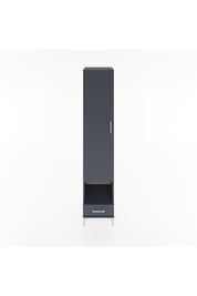 Hyperion Dolap 4 Raflı Tek Çekmeceli Tek Askılı 44x44x221 Antrasit-Antrasit