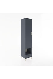 Hyperion Dolap 4 Raflı Tek Çekmeceli Tek Askılı 44x44x221 Antrasit-Antrasit
