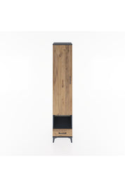 Hyperion Dolap 4 Raflı Tek Çekmeceli Tek Askılı 44x44x221 Antrasit-Çam