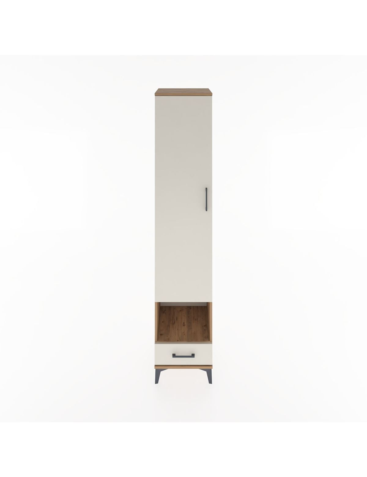 Hyperion Dolap 4 Raflı Tek Çekmeceli Tek Askılı 44x44x221 Çam-Aytaşı