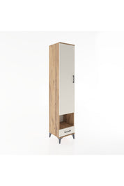 Hyperion Dolap 4 Raflı Tek Çekmeceli Tek Askılı 44x44x221 Çam-Aytaşı