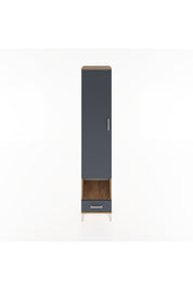 Hyperion Dolap 4 Raflı Tek Çekmeceli Tek Askılı 44x44x221 Çam-Antrasit