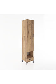 Hyperion Dolap 4 Raflı Tek Çekmeceli Tek Askılı 44x44x221 Çam-Çam