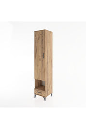 Hyperion Dolap 4 Raflı Tek Çekmeceli Tek Askılı 44x44x221 Çam-Çam