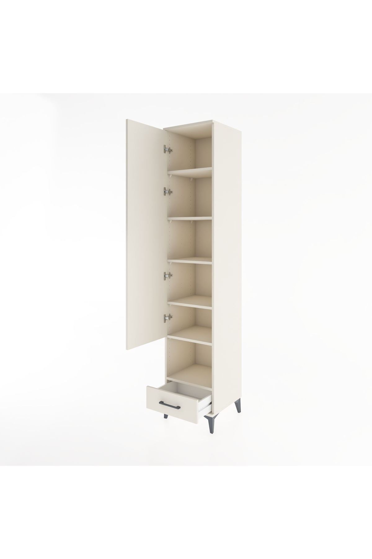 Hyperion Dolap 6 Raflı Tek Çekmeceli Tek Kapaklı 44x44x221 Aytaşı-Aytaşı