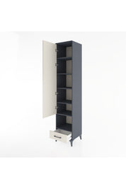 Hyperion Dolap 6 Raflı Tek Çekmeceli Tek Kapaklı 44x44x221 Antrasit-Aytaşı