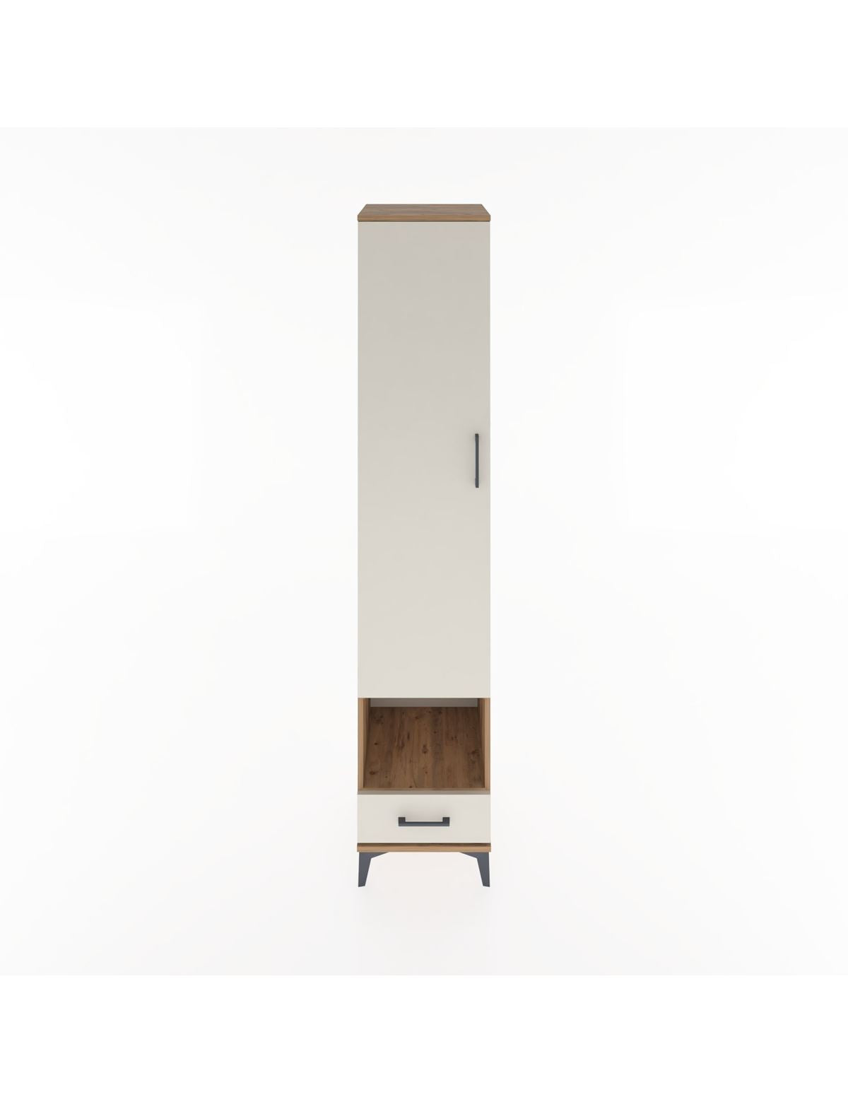 Hyperion Dolap 6 Raflı Tek Çekmeceli Tek Kapaklı 44x44x221 Çam-Aytaşı