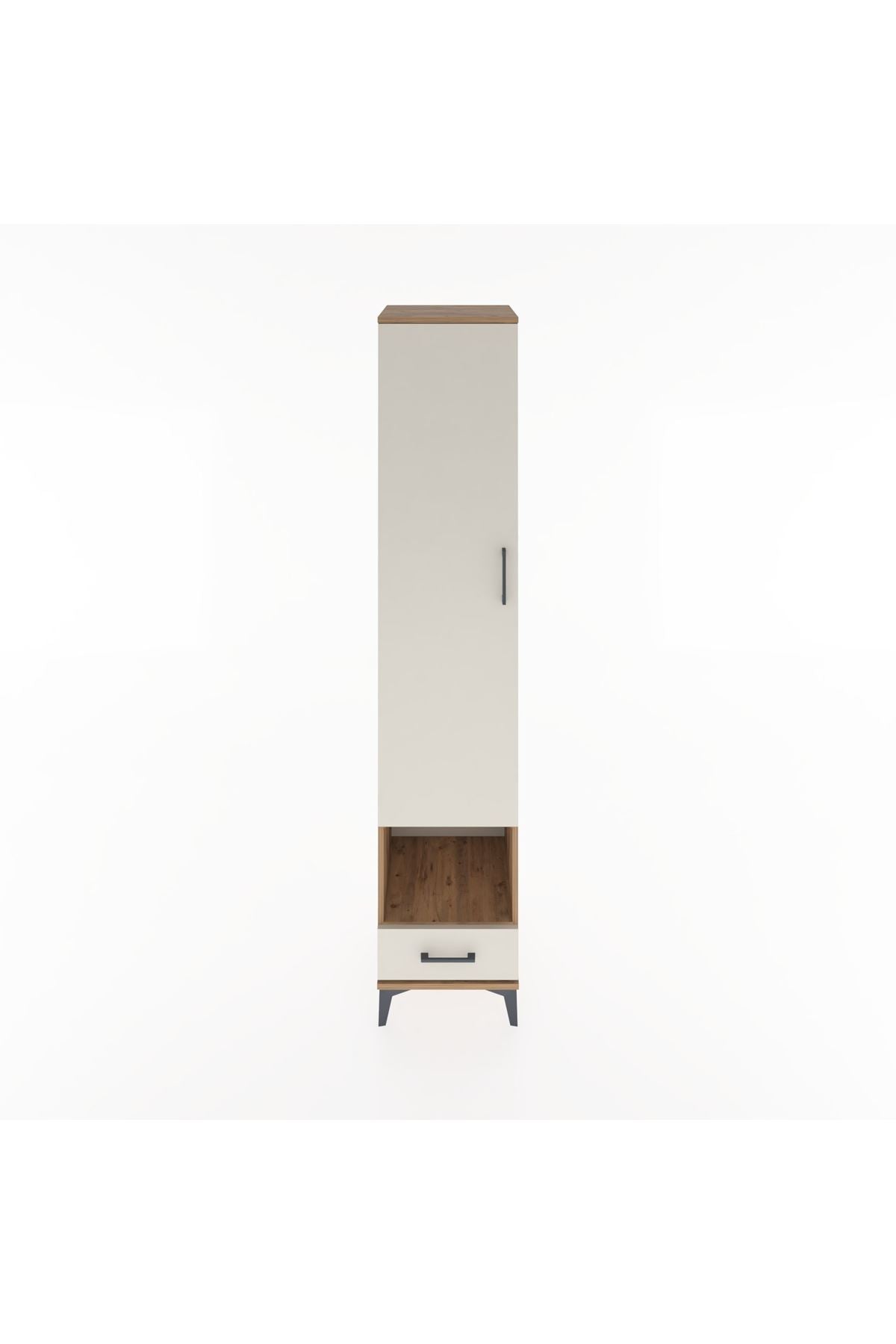 Hyperion Dolap 6 Raflı Tek Çekmeceli Tek Kapaklı 44x44x221 Çam-Aytaşı