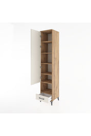 Hyperion Dolap 6 Raflı Tek Çekmeceli Tek Kapaklı 44x44x221 Çam-Aytaşı