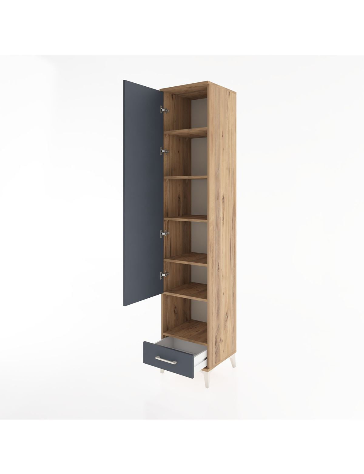 Hyperion Dolap 6 Raflı Tek Çekmeceli Tek Kapaklı 44x44x221 - S61M029V8B