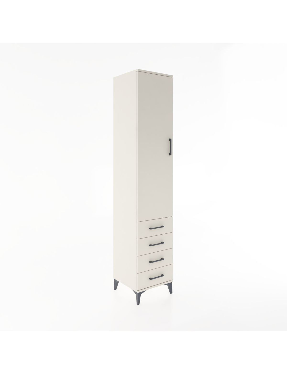 Hyperion Dolap 2 Raflı 4 Çekmeceli Tek Askılı 44x44x221 Aytaşı-Aytaşı