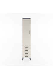 Hyperion Dolap 2 Raflı 4 Çekmeceli Tek Askılı 44x44x221 Antrasit-Aytaşı