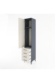 Hyperion Dolap 2 Raflı 4 Çekmeceli Tek Askılı 44x44x221 Antrasit-Aytaşı