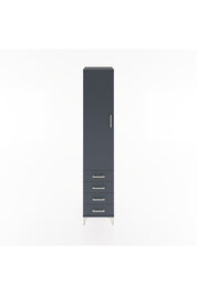 Hyperion Dolap 2 Raflı 4 Çekmeceli Tek Askılı 44x44x221 Antrasit-Antrasit