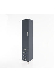 Hyperion Dolap 2 Raflı 4 Çekmeceli Tek Askılı 44x44x221 Antrasit-Antrasit