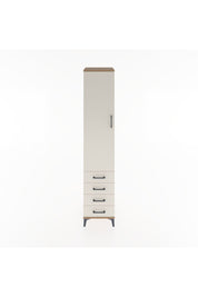 Hyperion Dolap 2 Raflı 4 Çekmeceli Tek Askılı 44x44x221 Çam-Aytaşı