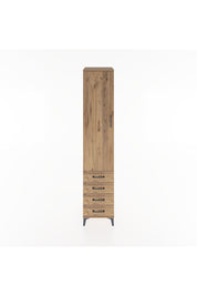 Hyperion Dolap 2 Raflı 4 Çekmeceli Tek Askılı 44x44x221 Çam-Çam