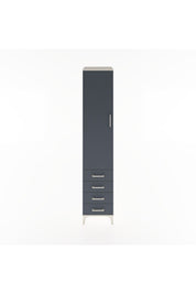 Hyperion Dolap 4 Raflı 4 Çekmeceli Tek Kapaklı 44x44x221 Aytaşı-Antrasit