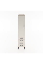 Hyperion Dolap 4 Raflı 4 Çekmeceli Tek Kapaklı 44x44x221 Çam-Aytaşı