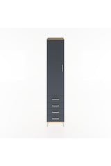 Hyperion Dolap 4 Raflı 4 Çekmeceli Tek Kapaklı 44x44x221