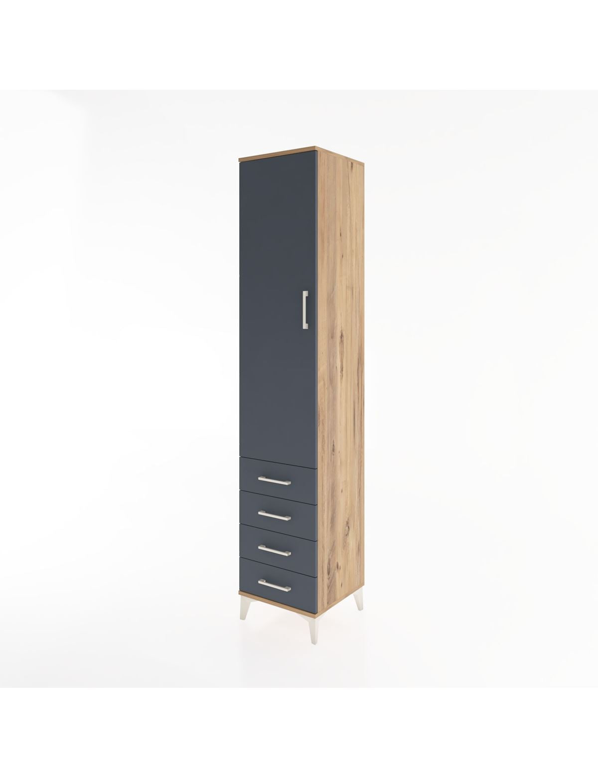 Hyperion Dolap 4 Raflı 4 Çekmeceli Tek Kapaklı 44x44x221 - S61M031V8B