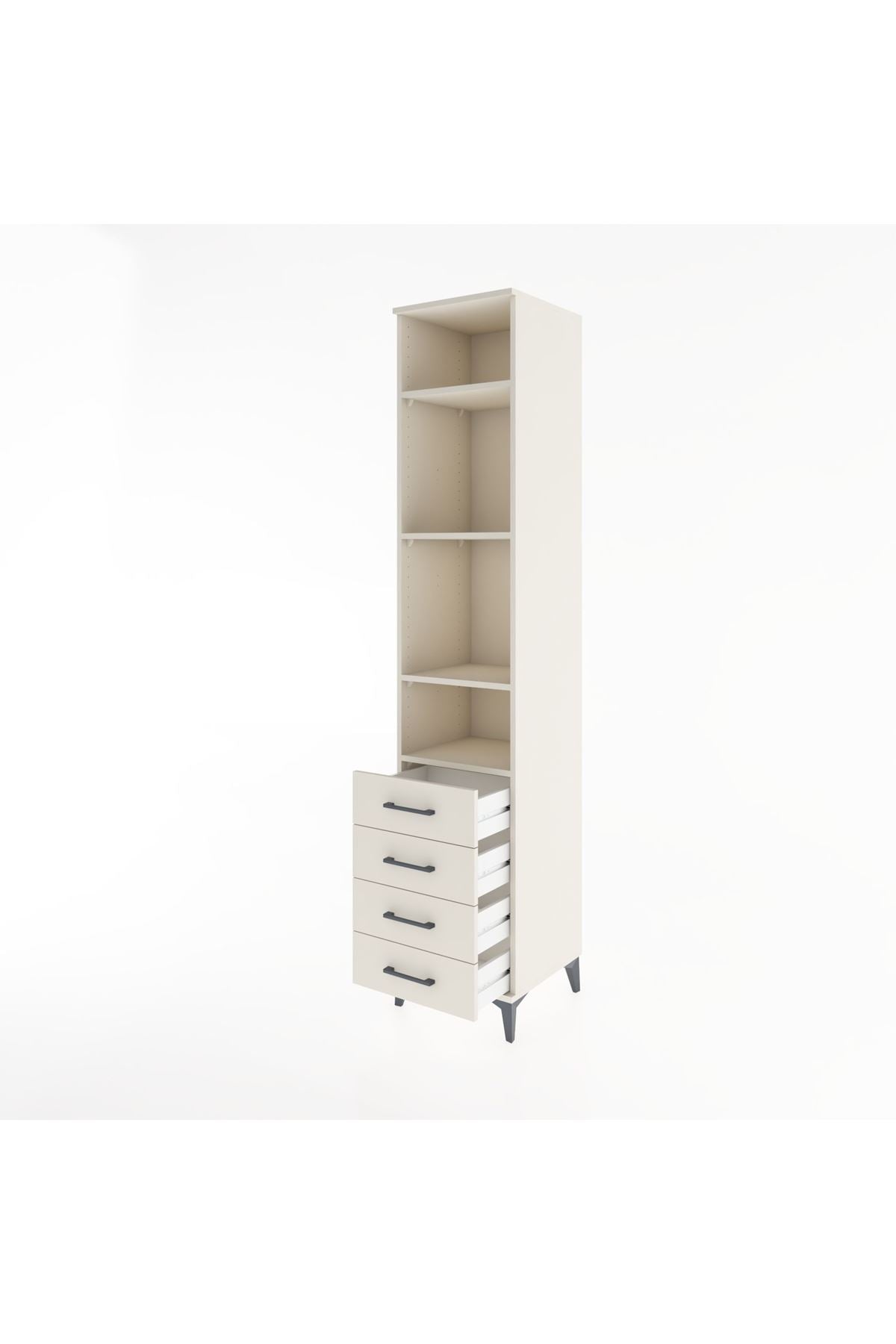 Hyperion Dolap 4 Raflı 4 Çekmeceli 44x44x221 Aytaşı-Aytaşı