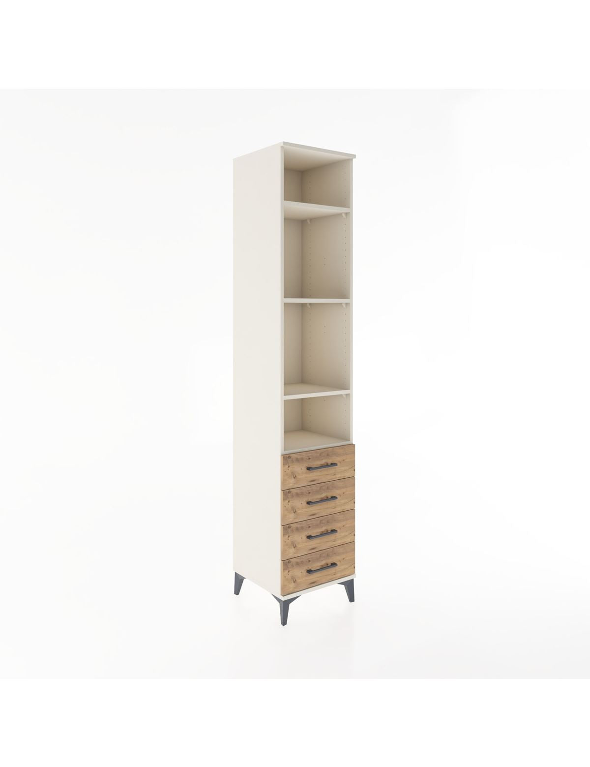 Hyperion Dolap 4 Raflı 4 Çekmeceli 44x44x221 Aytaşı-Çam