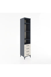 Hyperion Dolap 4 Raflı 4 Çekmeceli 44x44x221 Antrasit-Aytaşı