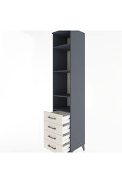 Hyperion Dolap 4 Raflı 4 Çekmeceli 44x44x221 Antrasit-Aytaşı