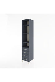 Hyperion Dolap 4 Raflı 4 Çekmeceli 44x44x221 Antrasit-Antrasit